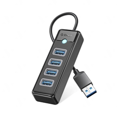 Bộ chia USB Hub ORICO PW4U-U3-015-BK 4 cổng USB 3.0, Đen