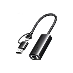 Cáp chuyển đổi USB-A & Type-C 3.0 to Lan Gigabit 10/100/1000Mbps Ugreen 15638 cao cấp