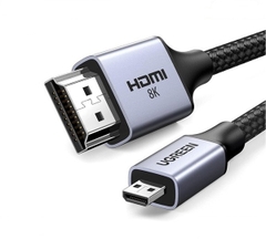 Cáp Micro HDMI to HDMI 8K@60Hz dài 2M Hỗ trợ Dynamic HDR, eARC Ugreen 15517 cao cấp