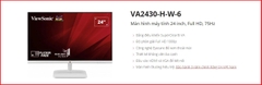 Màn hình ViewSonic VA2430-H-W-6 (23.8inch/FHD/VA/60Hz/6ms/250nits/HDMI+VGA/Trắng)