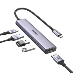 Hub USB Type C to HDMI, USB 2.0, USB 3.0 hỗ trợ sạc PD 100W Ugreen 15495