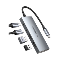 Bộ chia USB Type-C ra 2 USB Type-C 3.2 và 2 USB Type-A 3.2 tốc độ 10Gpbs Ugreen 30758 cao cấp