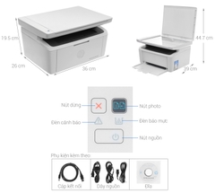 Máy in laser đen trắng HP LaserJet Pro MFP M28a (W2G54A) (Print/ Copy/ Scan)