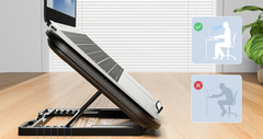 Giá đỡ Laptop/Macbook Rapoo kèm 2 quạt tản nhiệt CF200