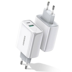 Củ sạc USB A và type C màu trắng Ugreen 60468 36W