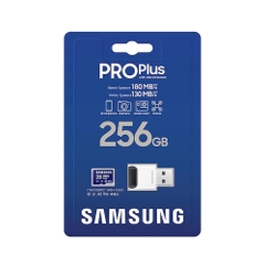 Thẻ Nhớ MicroSDXC Samsung Pro Plus U3 A2 256GB 180MB/s With Reader MB-MD256SB/WW - kèm đầu đọc thẻ