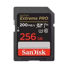 Thẻ nhớ SanDisk Extreme Pro SDXC, SDXXD 256GB, V30, U3, C10, UHS-I,  200MB/s R, 140MB/s  W, 4x6, Lifetime Limited	SDSDXXD-256G-GN4IN