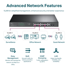 18-Port Gigabit Easy Smart Switch with 16-Port PoE+ TP-Link TL-SG1218MPE