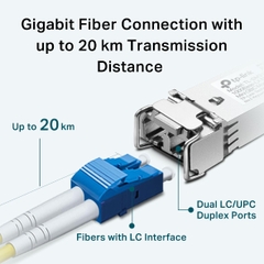 Module quang Gigabit, Multi-mode, MiniGBIC, Giao diện LC TP-Link TL-SM311LM