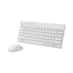 Bộ bàn phím chuột không dây Rapoo 8000M (USB-Wireless, Bluetooth) màu trắng
