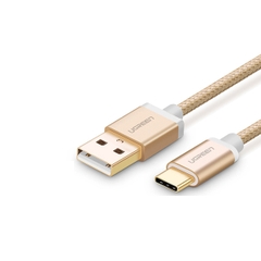 Cáp USB-C to USB 2.0 dài 1m màu Gold chính hãng Ugreen 20860 cao cấp