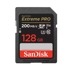 Thẻ nhớ SanDisk Extreme Pro SDXC, SDXXD 128GB, V30, U3, C10, UHS-I, 200MB/s R, 90MB/s W, 4x6, Lifetime Limited	SDSDXXD-128G-GN4IN