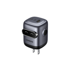 Củ sạc nhanh hình Robot 65W 3 cổng Type-C x2, Type-A x1 Ugreen 45001 cao cấp (US Plug)