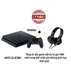 Máy PS4 Slim 500Gb/Đen + Tai nghe XB450AP + 01 đĩa game (Hàng công ty)