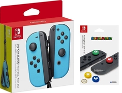 Bộ 2 tay cầm Joy-Con Neon Blue (Tặng Set 4 núm Mario)