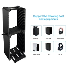 Bộ giá xếp đĩa + Treo Kính VR + Kệ dựng máy  XBOX ONE / PS4