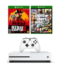 Máy Xbox One S 4K HDR 500Gb đĩa GTA V và Red Dead Redemption 2
