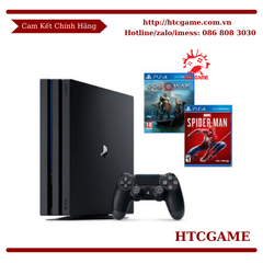 Bộ PS4 PRO + 02 Đĩa độc quyền Spider Man _ GOW