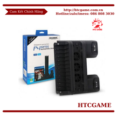 Chân đế quạt tản nhiệt PS4 sạc cho 2 tay cầm tặng 1 silicon