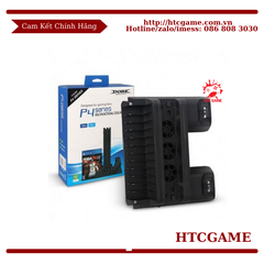 Chân đế quạt tản nhiệt PS4 sạc cho 2 tay cầm tặng 1 silicon