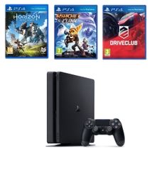 Máy PS4 Slim 500Gb + 3 đĩa Horizon Zero Dawn + Driveclub + Crash Bandicoot
