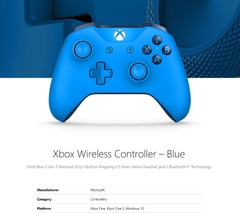 Tay cầm chơi game Xbox One S Wireless Controller ( Blue )