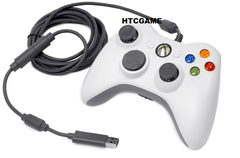 Tay cầm Xbox 360 có dây chính hãng Microsoft chơi trên PC màu trắng