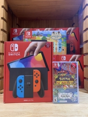 Máy Nintendo Switch Oled Neon + Pokemon Scarlet & Violet DLC The Hidden Treasure of Area Zero