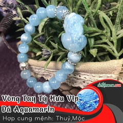 Vòng Tay Tỳ Hưu Aquamarin