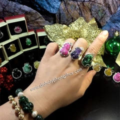 NHẪN TỲ HƯU THẠCH ANH TÍM