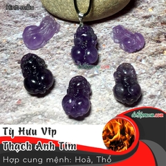 Mặt Tỳ Hưu Thạch Anh Tím