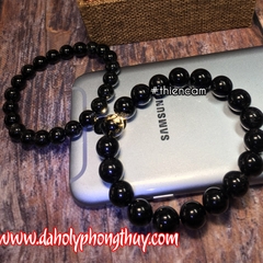 VÒNG TAY THẠCH ANH TÓC ĐEN (ĐẶC)