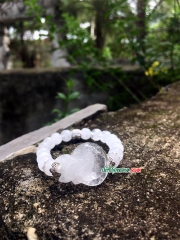 Vòng Tay Hồ Ly Thạch Anh Trắng