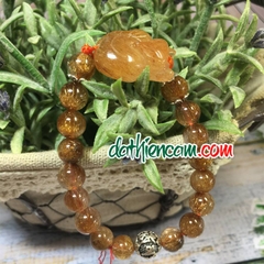 Vòng Tay Hồ Ly Thạch Anh Tóc Đỏ Nâu