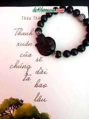 Vòng Tay Hồ Ly Thạch Anh Đen