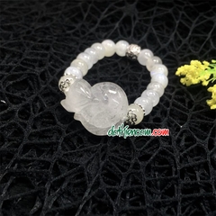 Vòng Tay Hồ Ly Thạch Anh Trắng