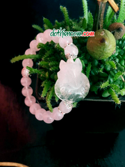 Vòng Tay Hồ Ly Thạch Anh Hồng