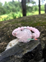 Vòng Tay Hồ Ly Thạch Anh Hồng