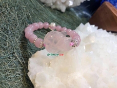 Vòng Tay Hồ Ly Thạch Anh Hồng