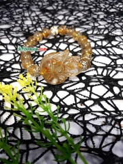 Vòng Tay Hồ Ly Thạch Anh Tóc Đỏ Nâu