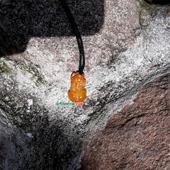 Mặt Tỳ Hưu Thạch Anh Tóc Đỏ Nâu