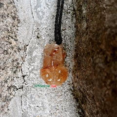 Mặt Tỳ Hưu Thạch Anh Tóc Đỏ Nâu