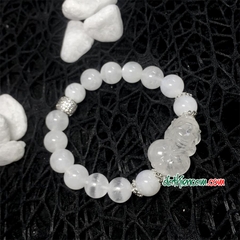 Vòng Tay Tỳ Hưu Thạch Anh Trắng