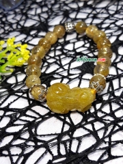 Vòng Tay Tỳ Hưu Thạch Anh Tóc Vàng