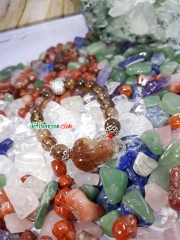 Vòng Tay Tỳ Hưu Thạch Anh Tóc Đỏ Nâu