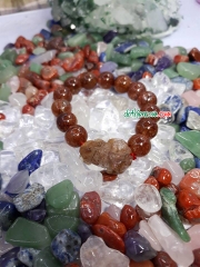 Vòng Tay Tỳ Hưu Thạch Anh Tóc Đỏ Nâu