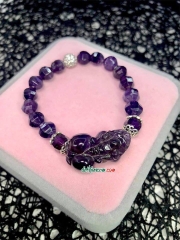 Vòng Tay Tỳ Hưu Thạch Anh Tím
