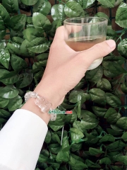 Vòng Tay Tỳ Hưu Thạch Anh Trắng