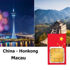 Sim và eSIM du lịch Trung Quốc & Hong Kong & Macau 5 ngày/không giới hạn dung lượng - Nhận Tại Việt Nam