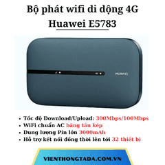 Huawei E5783-836| Bộ Phát Wifi Di Động 4G 300Mbps, Pin khủng 3000mAh, Băng Tần Kép| Bảo hành 12 tháng